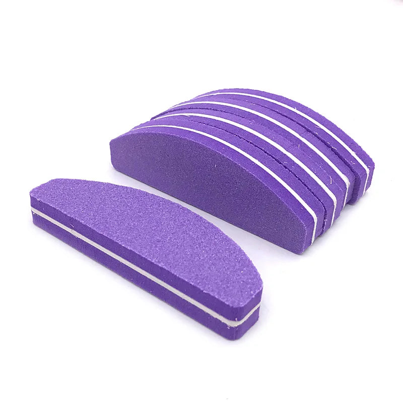 10pcs Nail Polishing Block Nail Files Washable Double-Side Nail Buffering File Art Salon Sponge Manicure Tool Nails Accessories