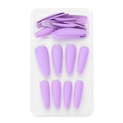 Nail Extension: Coffin Ballerina False Nails Set - 24Pcs Full Cover Tips