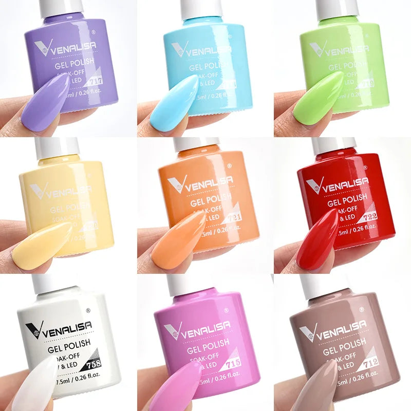 Venalisa VIP4 7.5ml Gel Nail Polish Hema Free Full Coverage Beautiful Semi Permanent Soak Off UV LED Gel Nail Polish Gel Lacquer