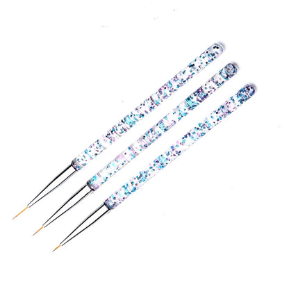 Nail Brushes: Acrylic Nail Art Pens Set - 3D Tips & UV Gel Brushes