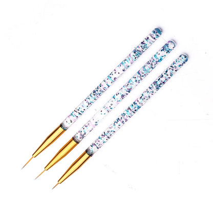 Nail Brushes: Acrylic Nail Art Pens Set - 3D Tips & UV Gel Brushes