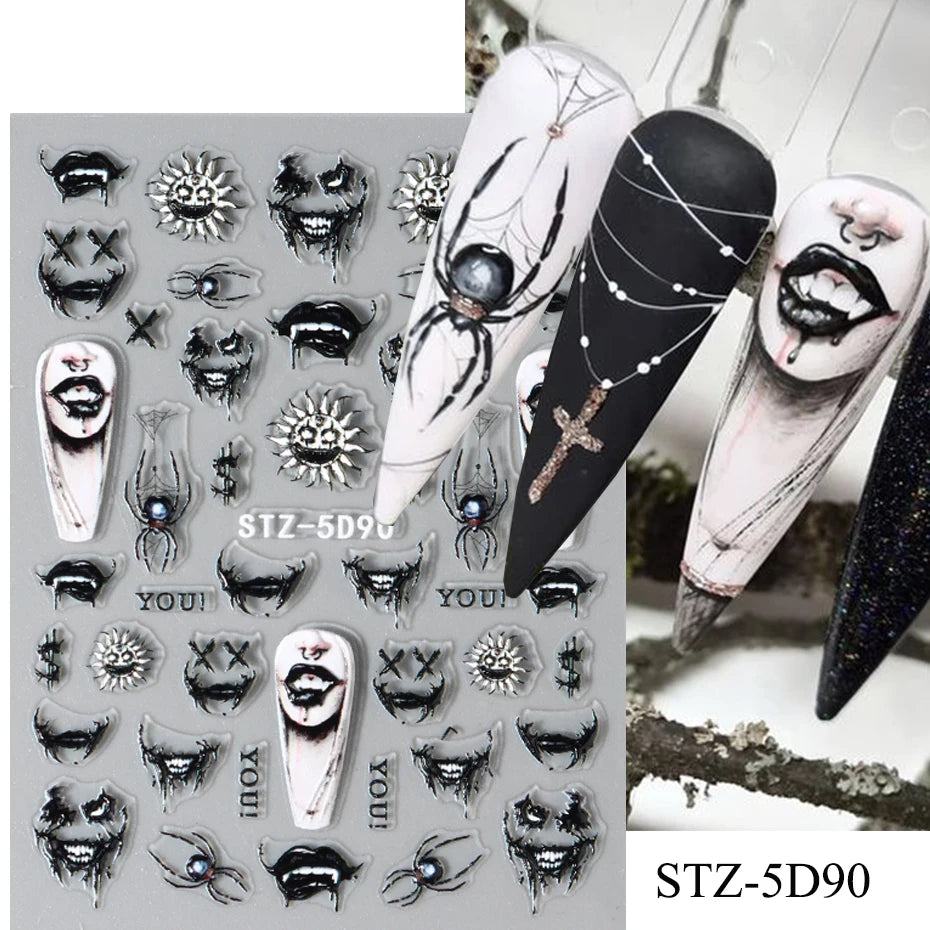 Insect Dragonfly 5D Nail Art Stickers - Y2K Summer Manicure Decals