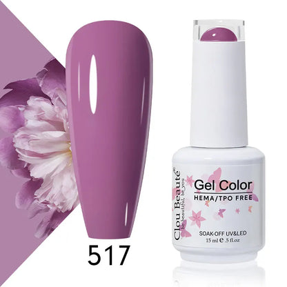Clou Beaute 15ml Summer Bright Hot Pink Orange HEMA TPO FREE Nail Gel Polish Vernis Semi Permanent Nail Art Pigment Gel Varnish