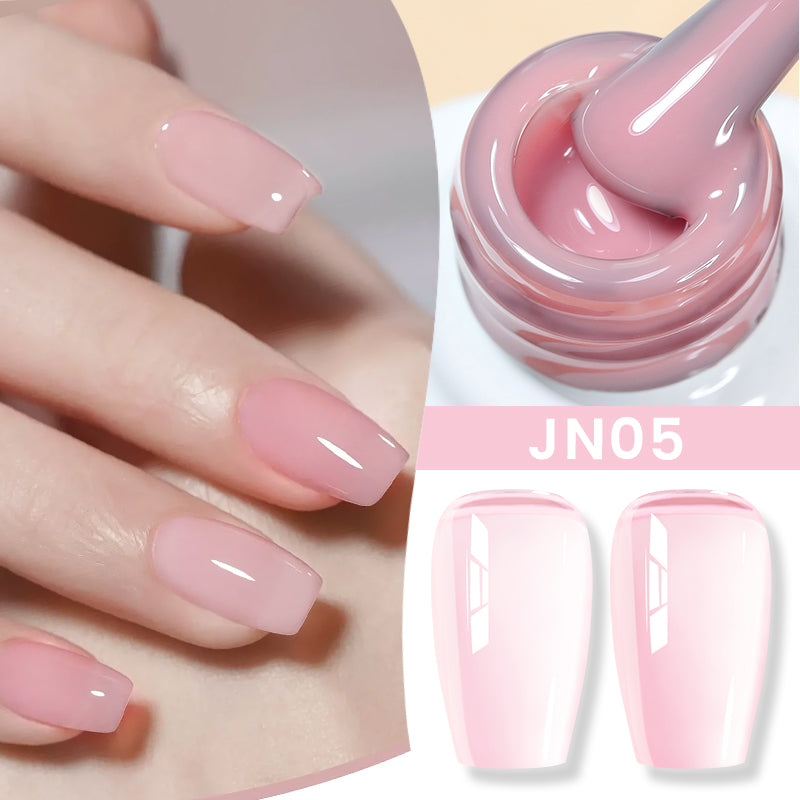 Jelly Nude Gel Nail Polish 10ml - Light Pink Peach UV Cure