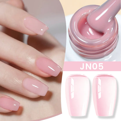 Jelly Nude Gel Nail Polish 10ml - Light Pink Peach UV Cure