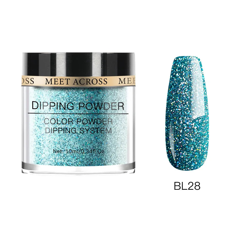 Glitter Nail Dipping Powder - Pink, No Lamp, 5/10g