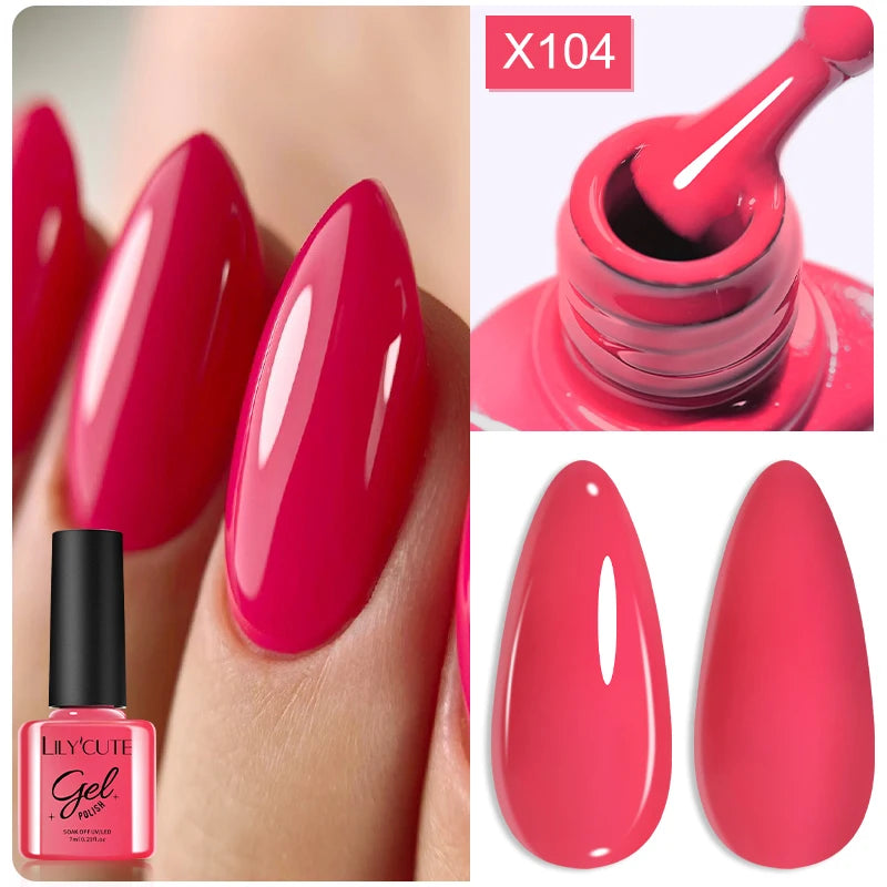 LILYCUTE 7ml Thermal Gel Nail Polish 3 Layers Temperature Color Changing Gel Polish Semi Permanent UV Gel For Nail Art Manicure