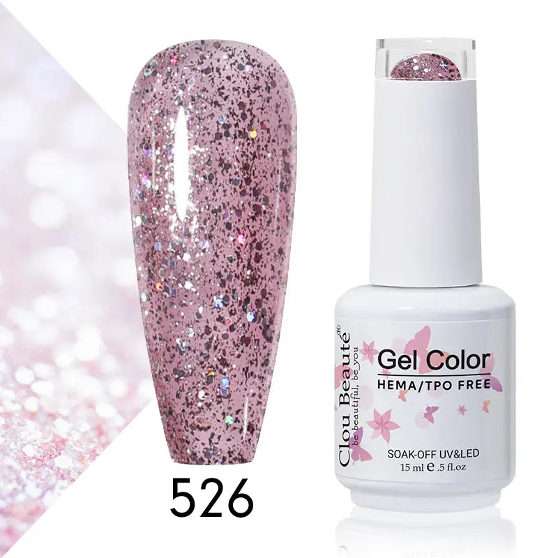 Clou Beaute 15ml Summer Bright Hot Pink Orange HEMA TPO FREE Nail Gel Polish Vernis Semi Permanent Nail Art Pigment Gel Varnish