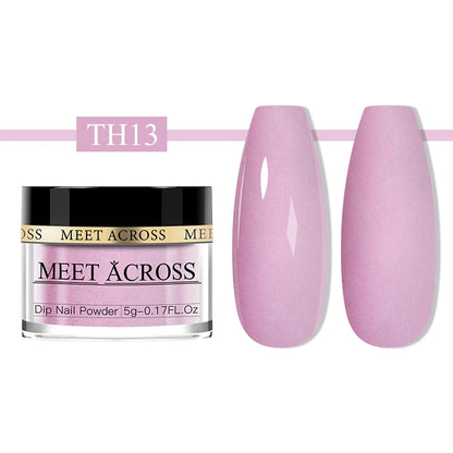 Glitter Nail Dipping Powder - Pink, No Lamp, 5/10g