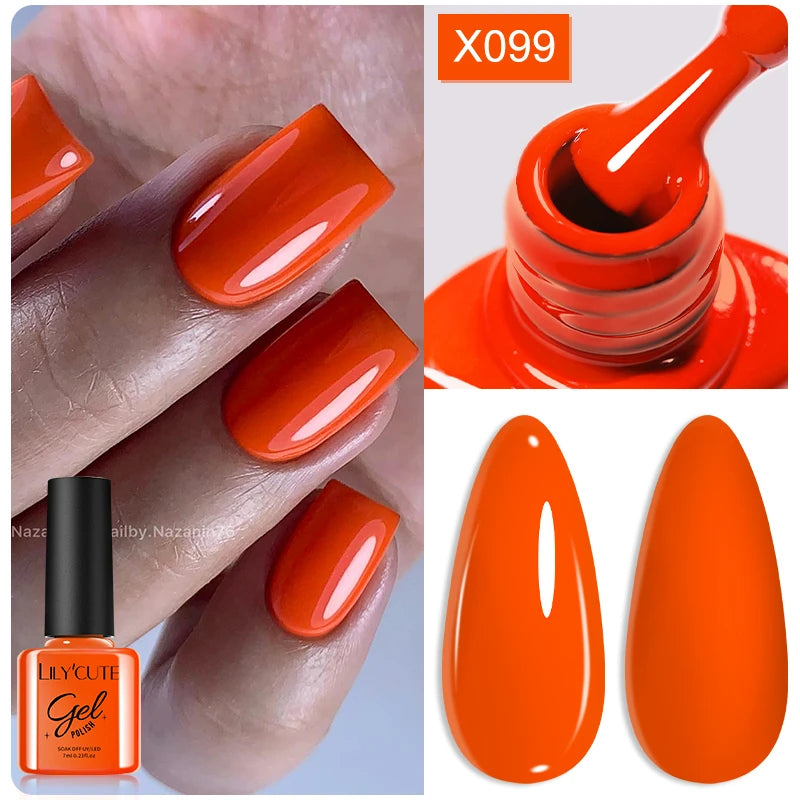 LILYCUTE 7ml Thermal Gel Nail Polish 3 Layers Temperature Color Changing Gel Polish Semi Permanent UV Gel For Nail Art Manicure
