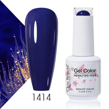 Clou Beaute 15ml Summer Bright Hot Pink Orange HEMA TPO FREE Nail Gel Polish Vernis Semi Permanent Nail Art Pigment Gel Varnish