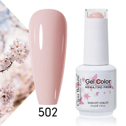 Clou Beaute 15ml Summer Bright Hot Pink Orange HEMA TPO FREE Nail Gel Polish Vernis Semi Permanent Nail Art Pigment Gel Varnish