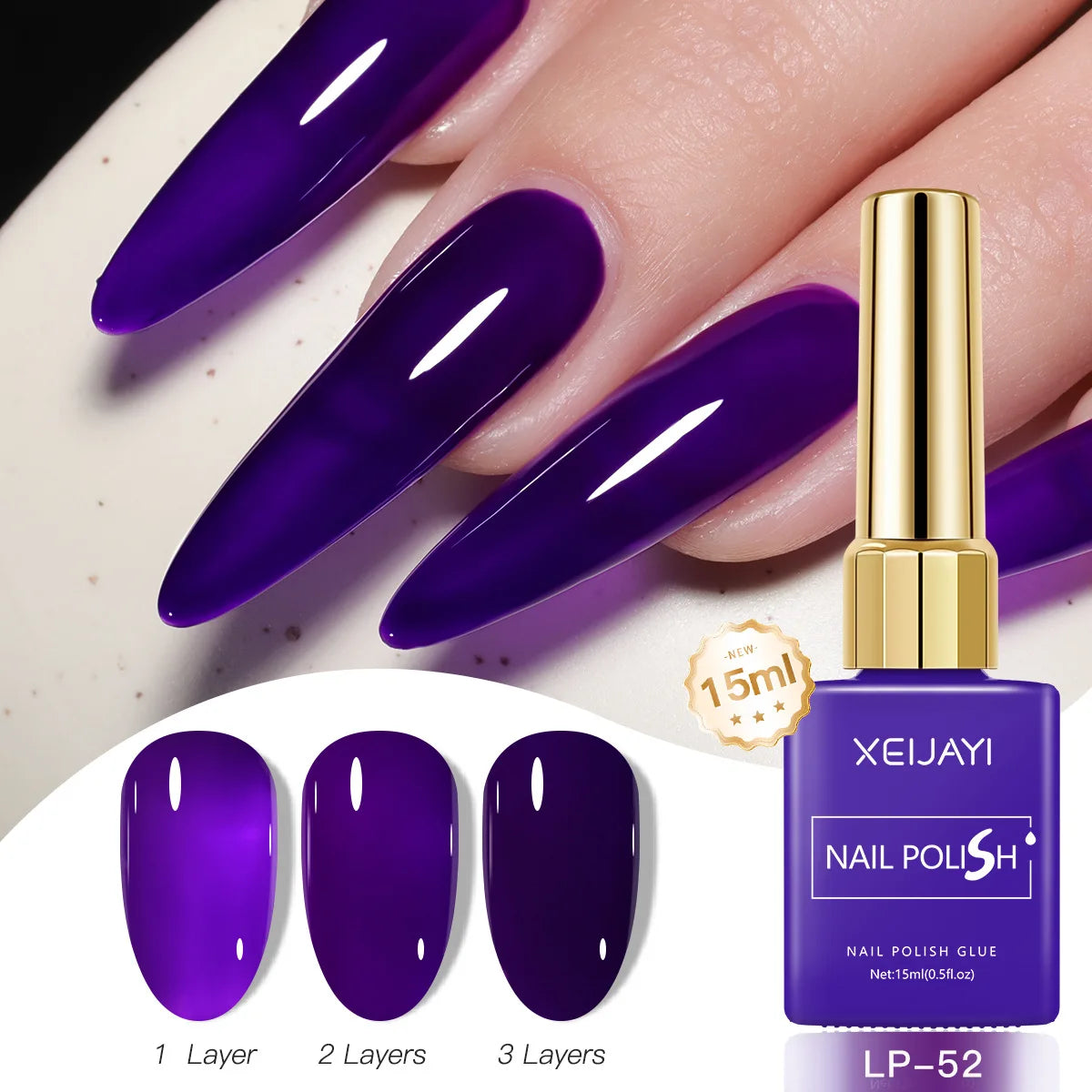 Gel Nail Polish: Nail Varnish Gel 60 Colors - Gloss, Matte, Ice-Clear Finish
