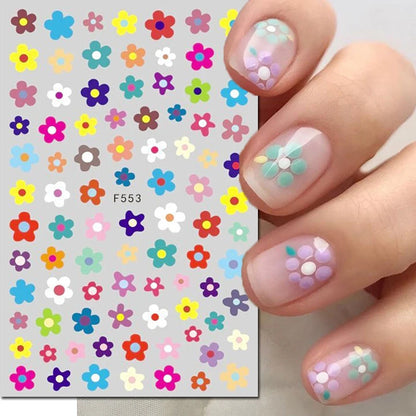 3D Nail Art Decals: Vintage Roses & Butterflies Stickers