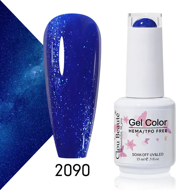 Clou Beaute 15ml Summer Bright Hot Pink Orange HEMA TPO FREE Nail Gel Polish Vernis Semi Permanent Nail Art Pigment Gel Varnish