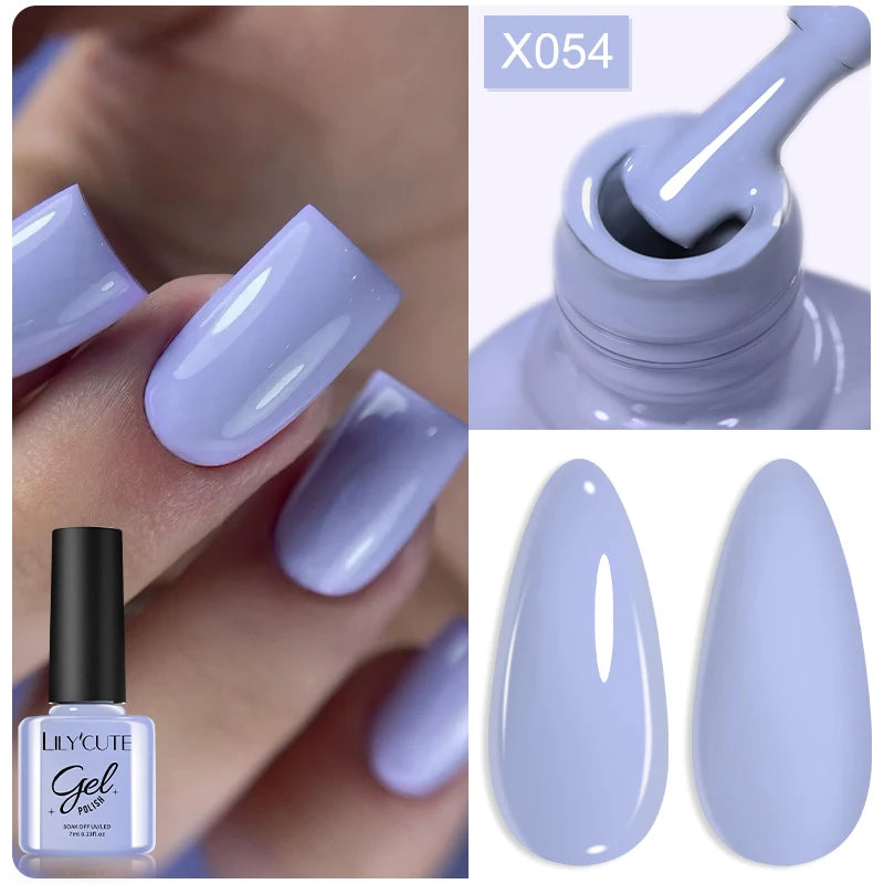 LILYCUTE 7ml Thermal Gel Nail Polish 3 Layers Temperature Color Changing Gel Polish Semi Permanent UV Gel For Nail Art Manicure