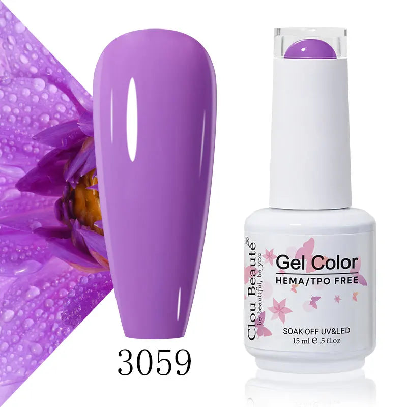 Clou Beaute 15ml Summer Bright Hot Pink Orange HEMA TPO FREE Nail Gel Polish Vernis Semi Permanent Nail Art Pigment Gel Varnish