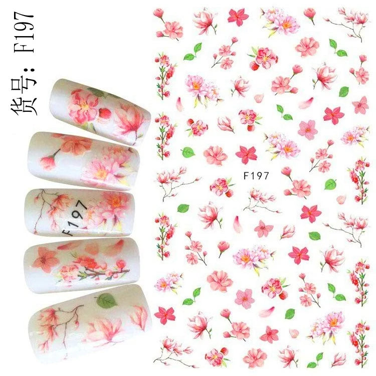 3D Nail Art Decals: Vintage Roses & Butterflies Stickers