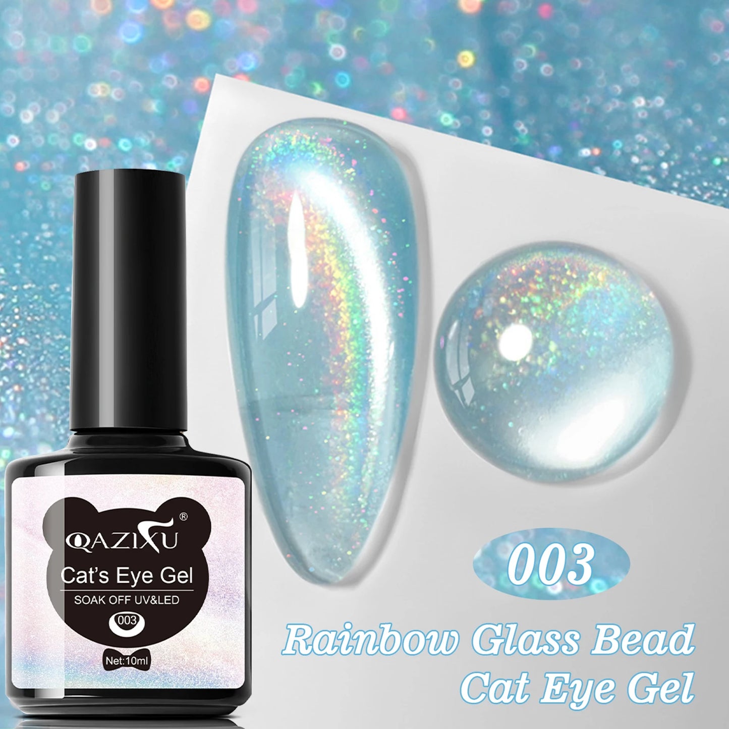 Gel Nail Polish: Cat Eye UV LED Red Pink Glitter Varnish
