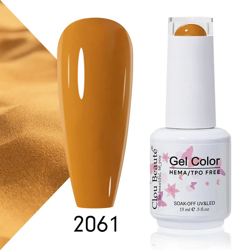 Clou Beaute 15ml Summer Bright Hot Pink Orange HEMA TPO FREE Nail Gel Polish Vernis Semi Permanent Nail Art Pigment Gel Varnish
