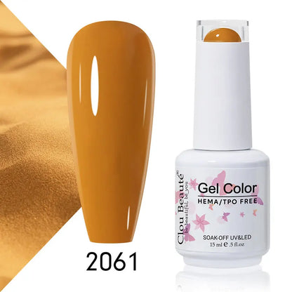 Clou Beaute 15ml Summer Bright Hot Pink Orange HEMA TPO FREE Nail Gel Polish Vernis Semi Permanent Nail Art Pigment Gel Varnish