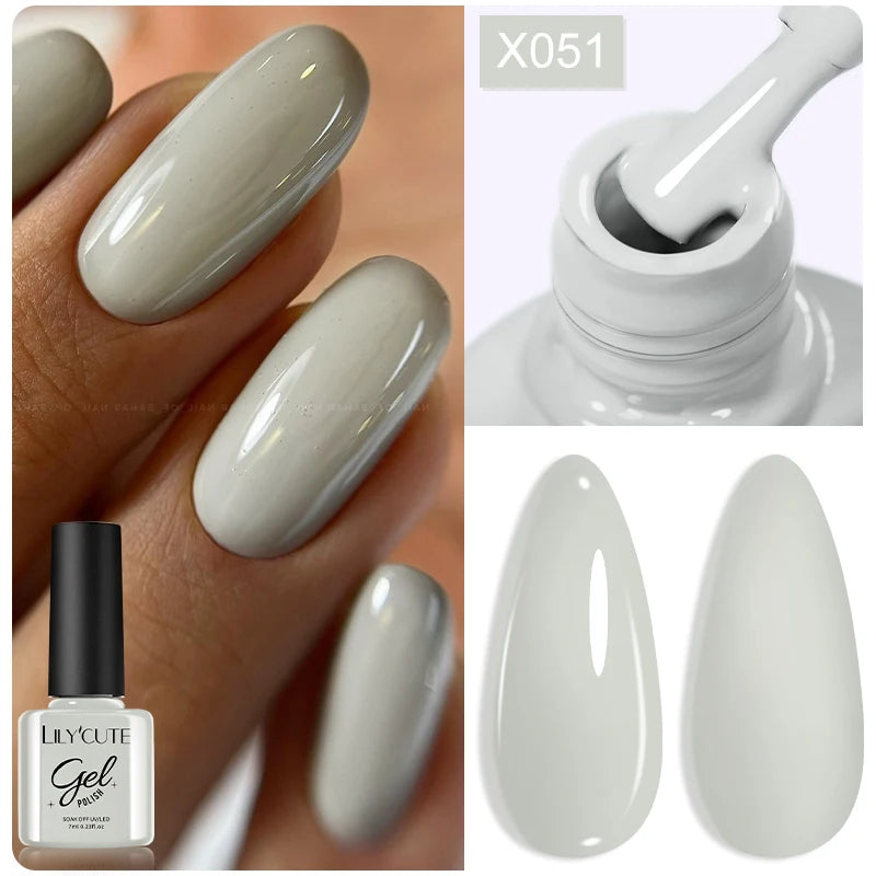 LILYCUTE 7ml Thermal Gel Nail Polish 3 Layers Temperature Color Changing Gel Polish Semi Permanent UV Gel For Nail Art Manicure