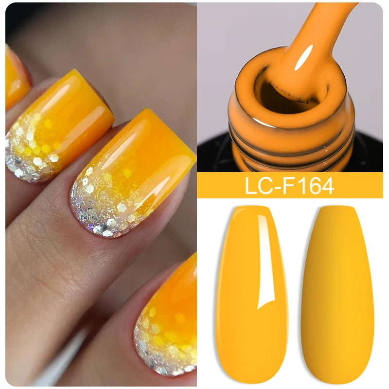 LILYCUTE 8ml Pink Natural Dried Flower Gel Nail Polish Summer Colorful Fairy Series Manicure Painting Soak Off Nail Art UV Gel
