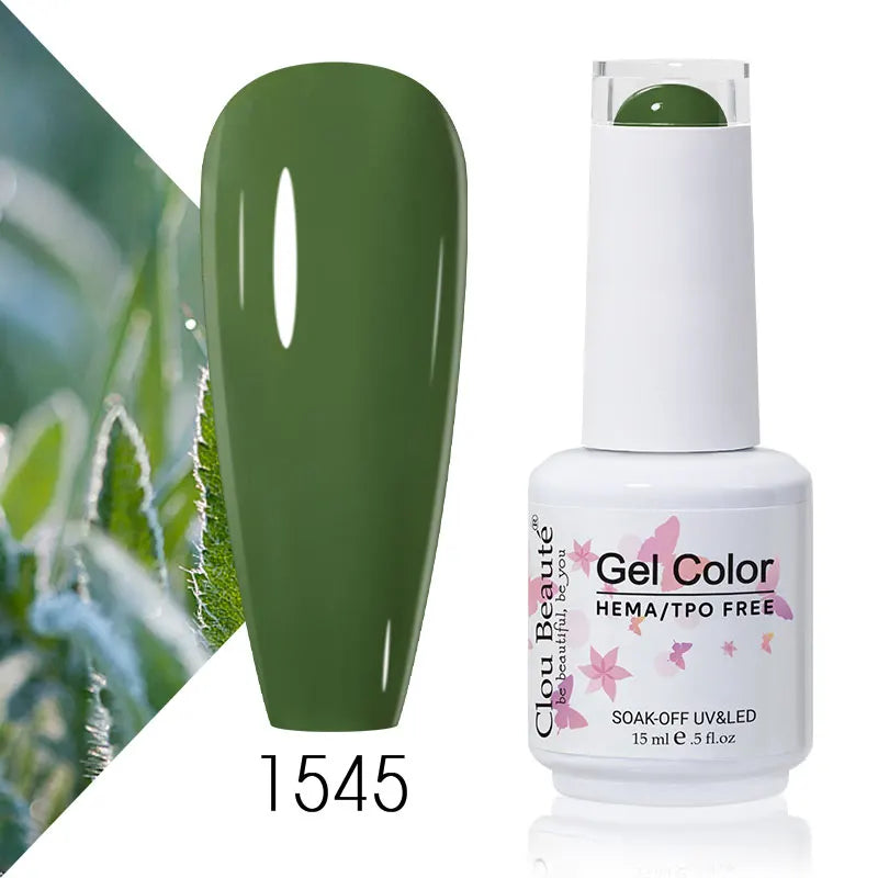 Clou Beaute 15ml Summer Bright Hot Pink Orange HEMA TPO FREE Nail Gel Polish Vernis Semi Permanent Nail Art Pigment Gel Varnish