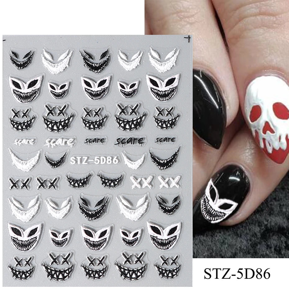 Insect Dragonfly 5D Nail Art Stickers - Y2K Summer Manicure Decals