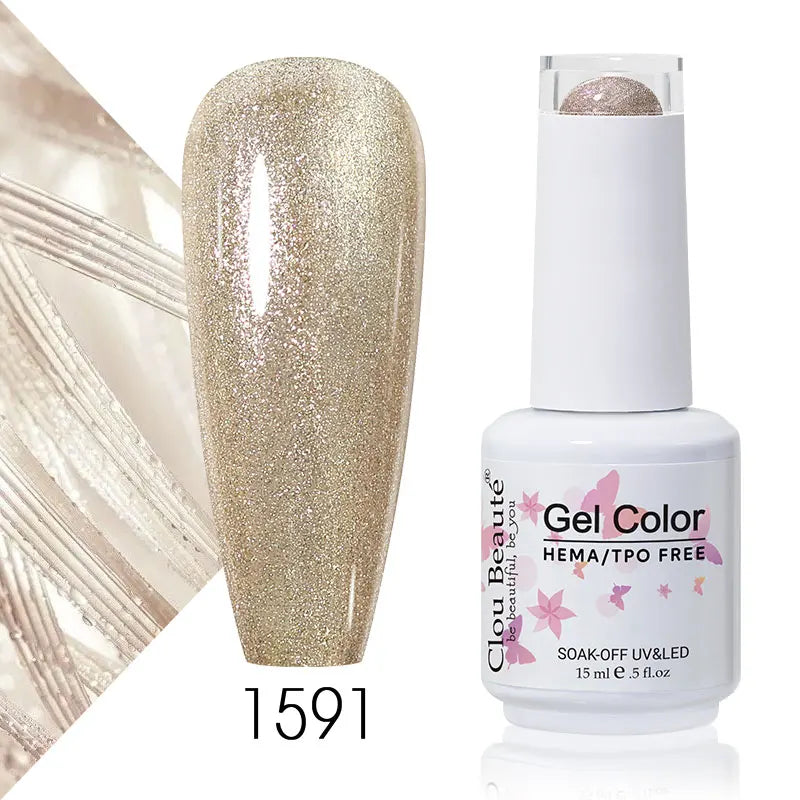 Clou Beaute 15ml Summer Bright Hot Pink Orange HEMA TPO FREE Nail Gel Polish Vernis Semi Permanent Nail Art Pigment Gel Varnish