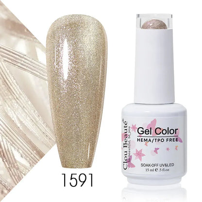 Clou Beaute 15ml Summer Bright Hot Pink Orange HEMA TPO FREE Nail Gel Polish Vernis Semi Permanent Nail Art Pigment Gel Varnish