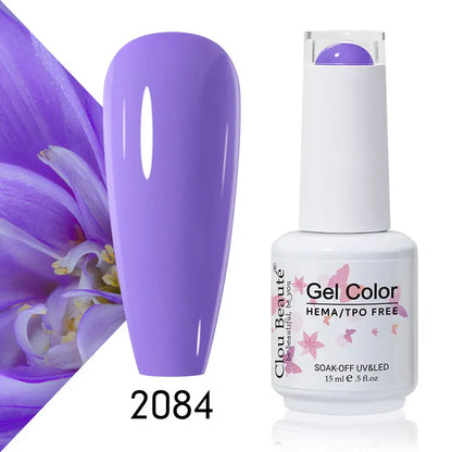 Clou Beaute 15ml Summer Bright Hot Pink Orange HEMA TPO FREE Nail Gel Polish Vernis Semi Permanent Nail Art Pigment Gel Varnish