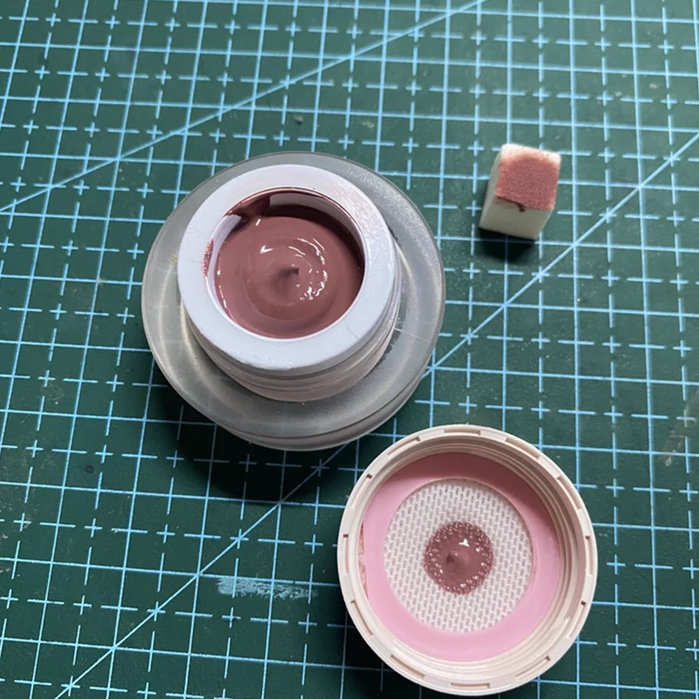 1Box Peachy Pink Pat Painting Gel Nail Polish Matte Texture Nail Patting Glue with 1pc Air Cushion Soak Off UV LED Nail Varnish