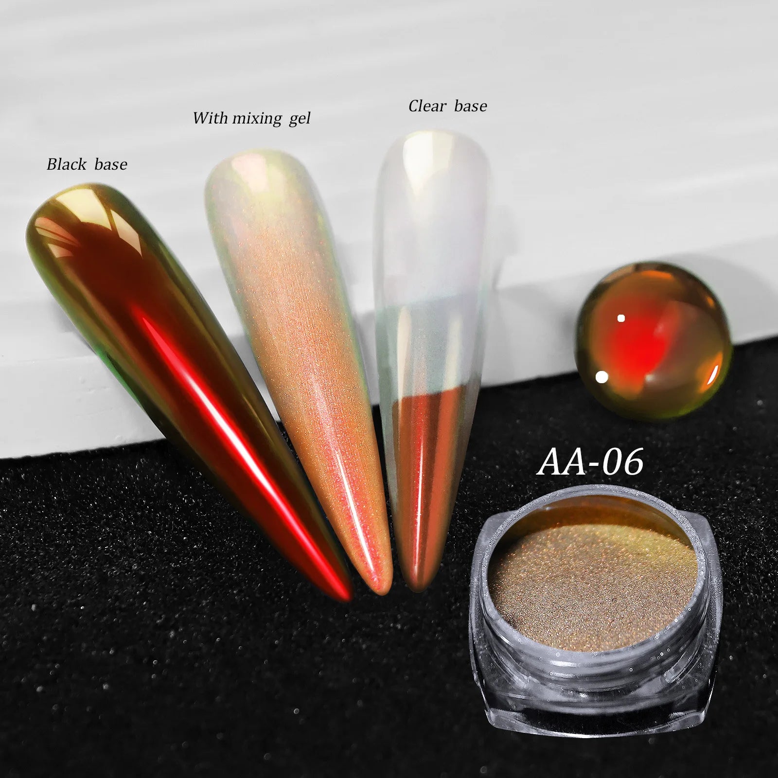 Glittering Nails: Laser Nail Glitter Holographic Powder - Aurora Mirror Dust