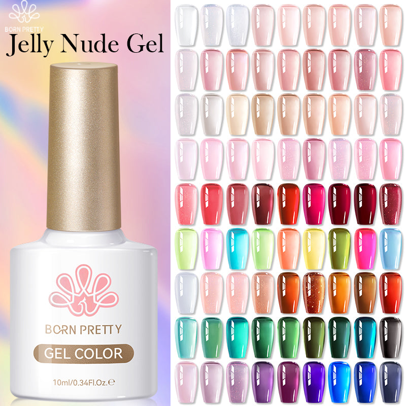 Jelly Nude Gel Nail Polish - 50 Colors, UV LED Soak Off