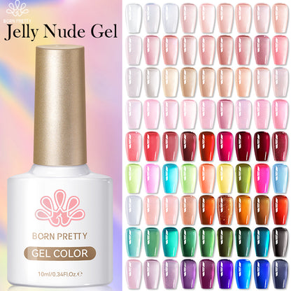 Jelly Nude Gel Nail Polish - 50 Colors, UV LED Soak Off