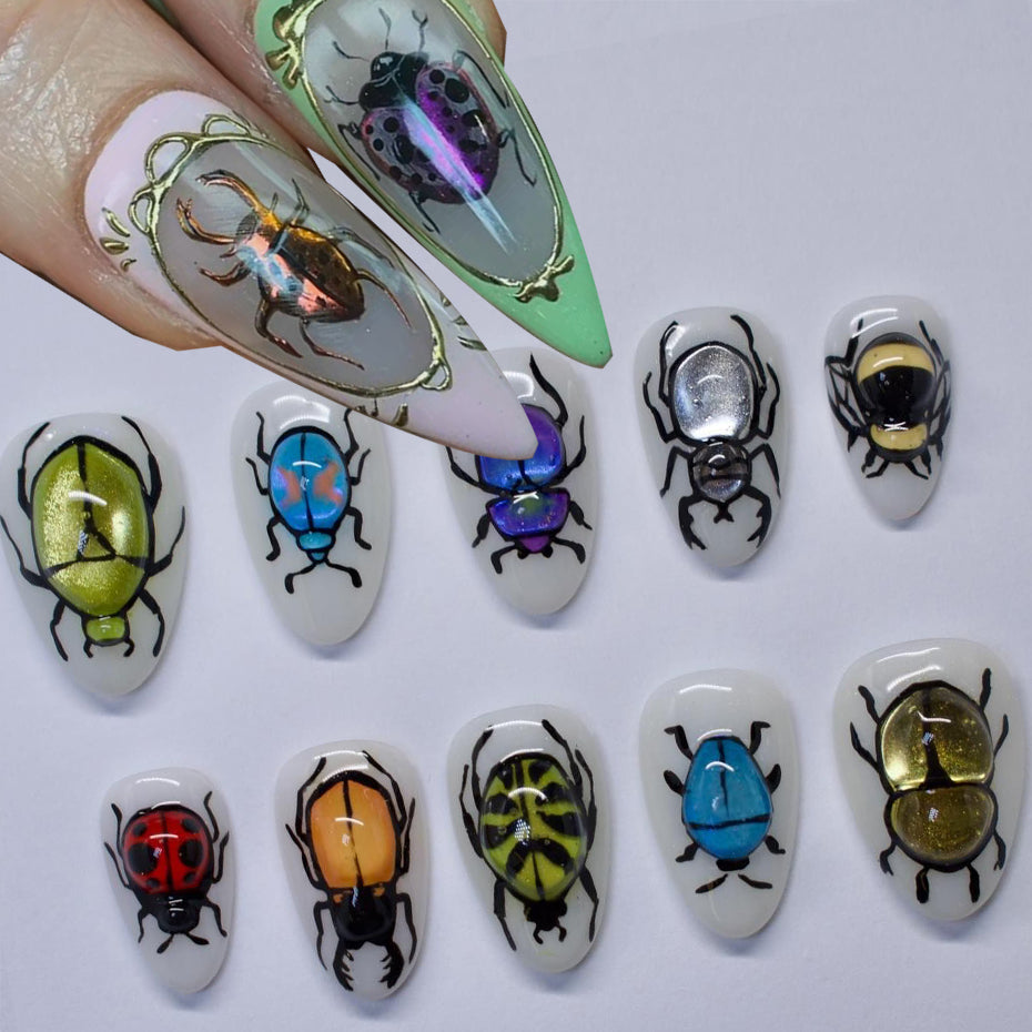 Insect Dragonfly 5D Nail Art Stickers - Y2K Summer Manicure Decals