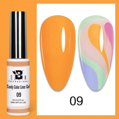 Gel Nail Polish Metallic Liner Gel: Gold & Silver Chrome Nail Polish