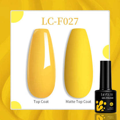 LILYCUTE 8ml Pink Natural Dried Flower Gel Nail Polish Summer Colorful Fairy Series Manicure Painting Soak Off Nail Art UV Gel
