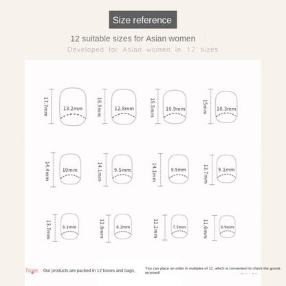 24pcs Short Round French False Nails with Jelly Stickers