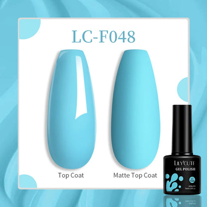 LILYCUTE 8ml Pink Natural Dried Flower Gel Nail Polish Summer Colorful Fairy Series Manicure Painting Soak Off Nail Art UV Gel