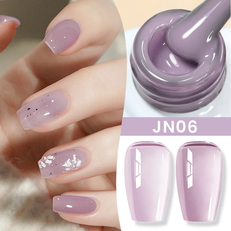 Jelly Nude Gel Nail Polish 10ml - Light Pink Peach UV Cure