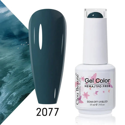 Clou Beaute 15ml Summer Bright Hot Pink Orange HEMA TPO FREE Nail Gel Polish Vernis Semi Permanent Nail Art Pigment Gel Varnish