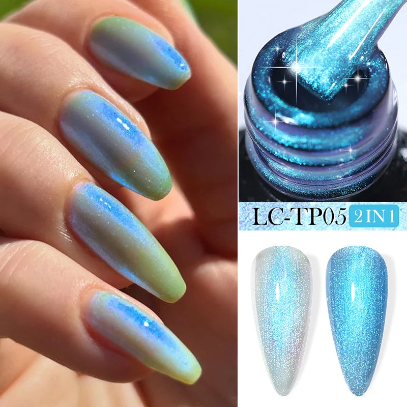 LILYCUTE 8ml Pink Natural Dried Flower Gel Nail Polish Summer Colorful Fairy Series Manicure Painting Soak Off Nail Art UV Gel