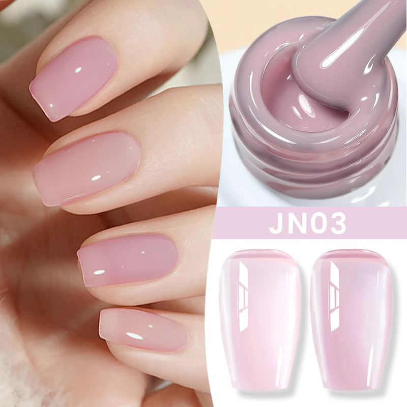 Jelly Nude Gel Nail Polish - 50 Colors, UV LED Soak Off