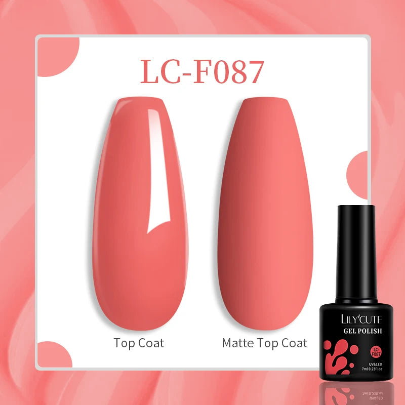 LILYCUTE 8ml Pink Natural Dried Flower Gel Nail Polish Summer Colorful Fairy Series Manicure Painting Soak Off Nail Art UV Gel