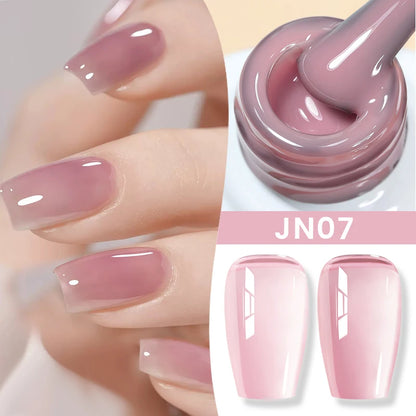 Jelly Nude Gel Nail Polish - 50 Colors, UV LED Soak Off