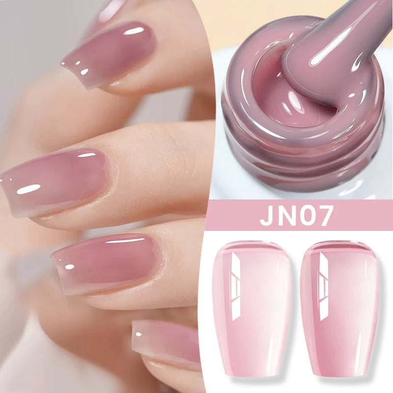 Jelly Nude Gel Nail Polish - 50 Colors, UV LED Soak Off