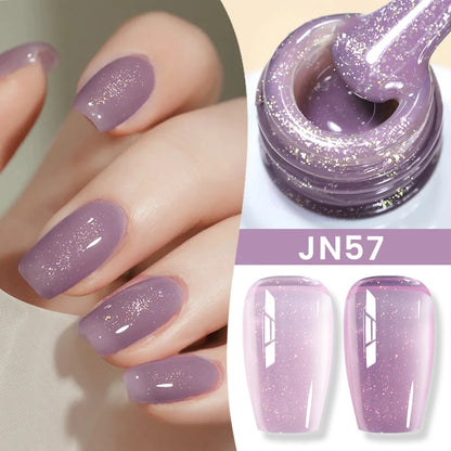 Jelly Nude Gel Nail Polish 10ml - Light Pink Peach UV Cure