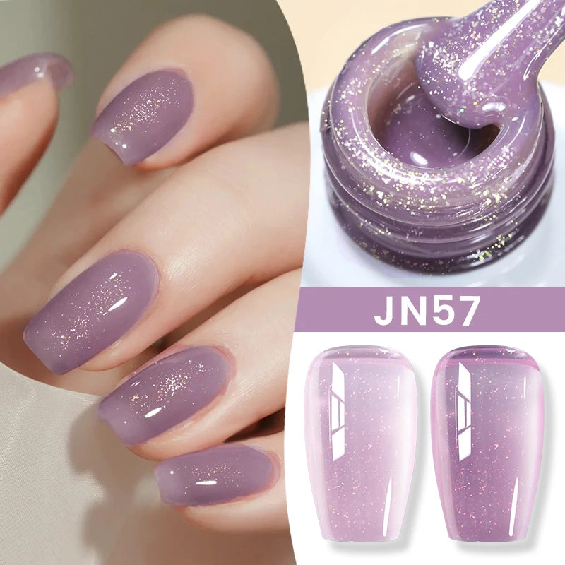 Jelly Nude Gel Nail Polish - 50 Colors, UV LED Soak Off